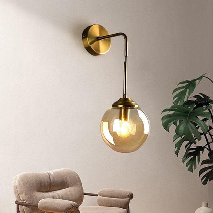 Skorter | Shiny LED Globe Wall Lamp in Modern & Contemporary Style - Hanging