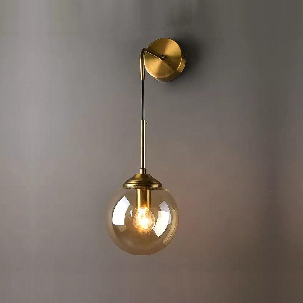 Skorter | Shiny LED Globe Wall Lamp in Modern & Contemporary Style - Hanging