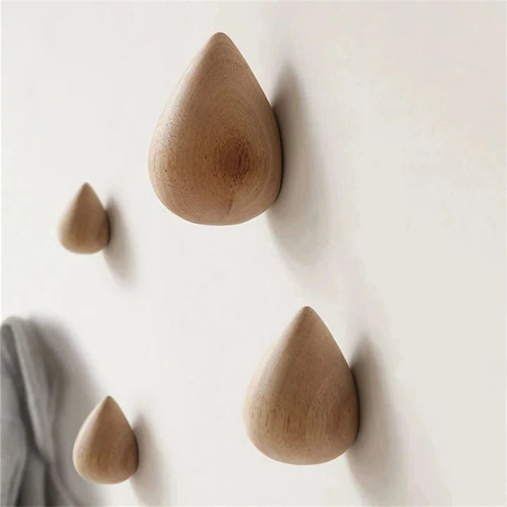 Skorter | Beech Wood Water Drop Wall Coat Holder