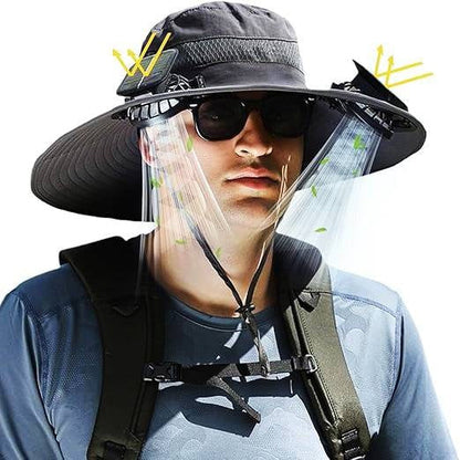Skorter | Lightweight Breathable Cooling Sun Hat for Men with Dual Fan & Solar Power