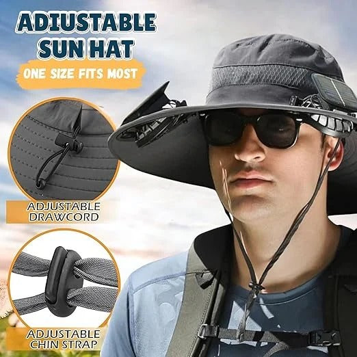 Skorter | Lightweight Breathable Cooling Sun Hat for Men with Dual Fan & Solar Power