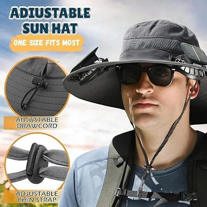 Skorter | Lightweight Breathable Cooling Sun Hat for Men with Dual Fan & Solar Power