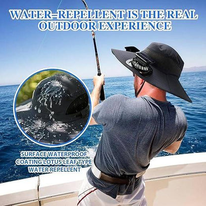 Skorter | Lightweight Breathable Cooling Sun Hat for Men with Dual Fan & Solar Power