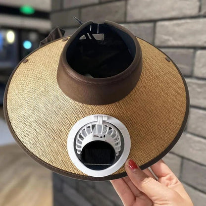 Skorter | Wide Brim Sun Hat with Solar Powered Fan