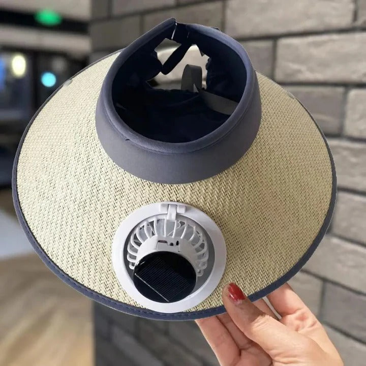 Skorter | Wide Brim Sun Hat with Solar Powered Fan