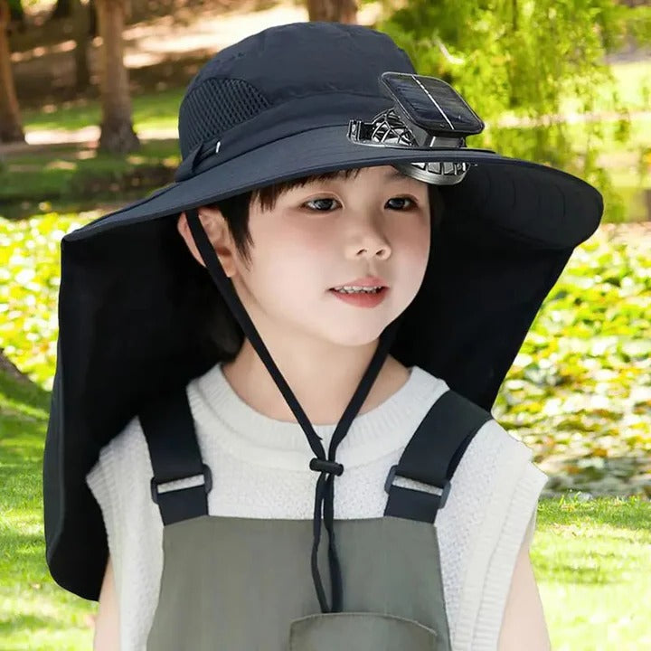 Skorter | Adjustable Kids Solar Fan Hat