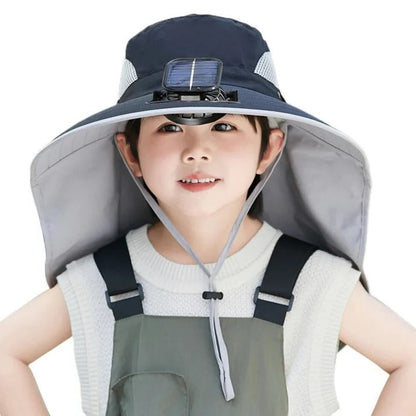 Skorter | Adjustable Kids Solar Fan Hat
