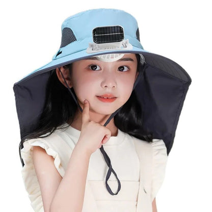 Skorter | Adjustable Kids Solar Fan Hat