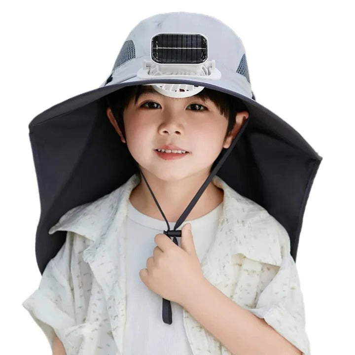 Skorter | Adjustable Kids Solar Fan Hat