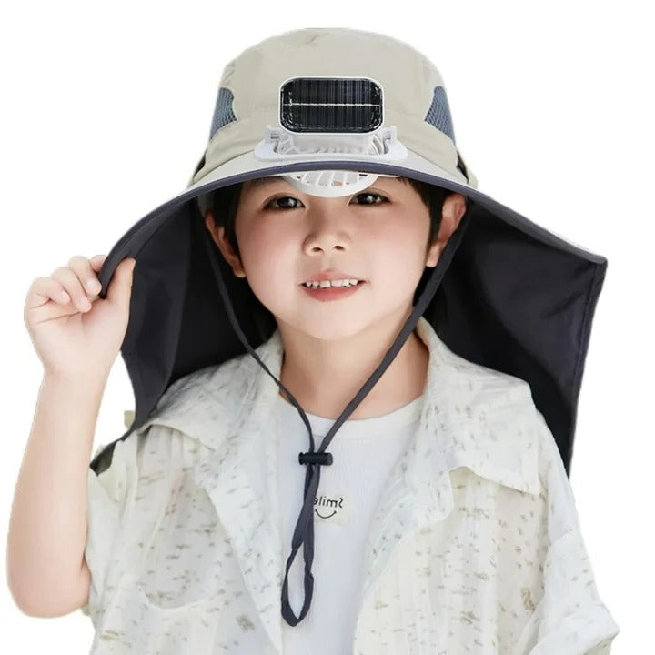 Skorter | Adjustable Kids Solar Fan Hat