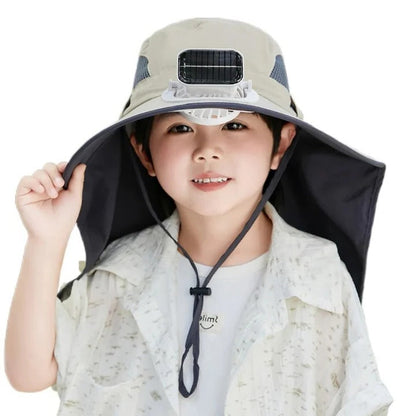 Skorter | Adjustable Kids Solar Fan Hat