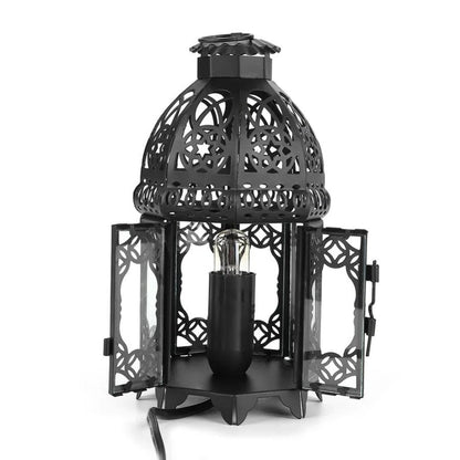 Skorter | Vintage Iron Salt Rock Tabletop Lamp