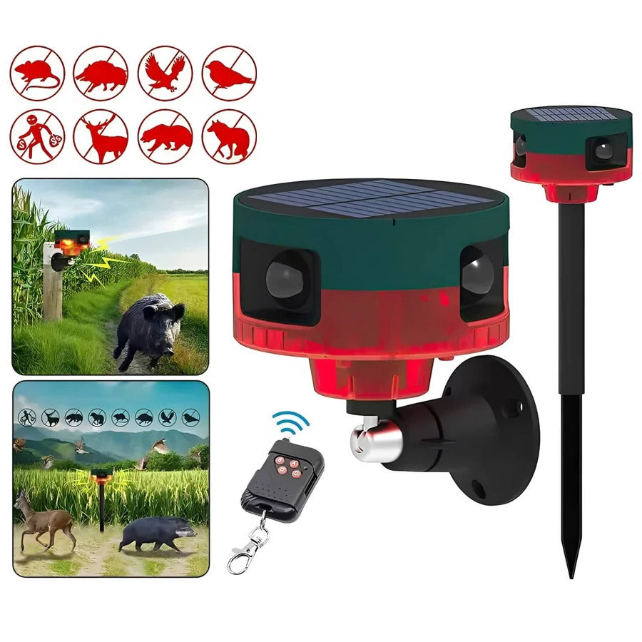 Skorter | 360 Degree Solar Repeller for Pigeon, Bird, Wild Boar, Rabbit and Deer