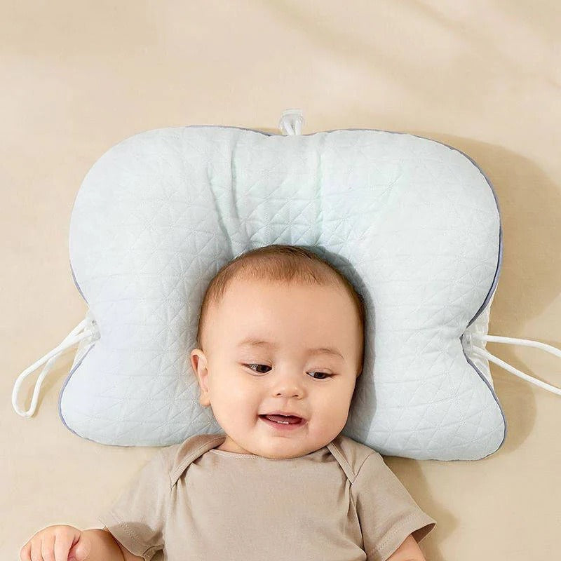 Skorter | Baby Pillow with Memory Foam and Cotton Cover, Portable Infant Support Cushion