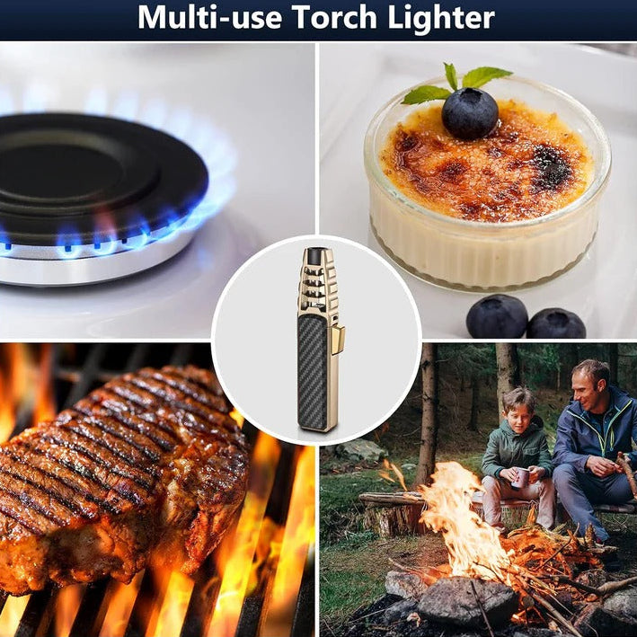 Skorter | Adjustable Flame Torch Lighter – Blue Flame for Kitchen & Outdoor Use