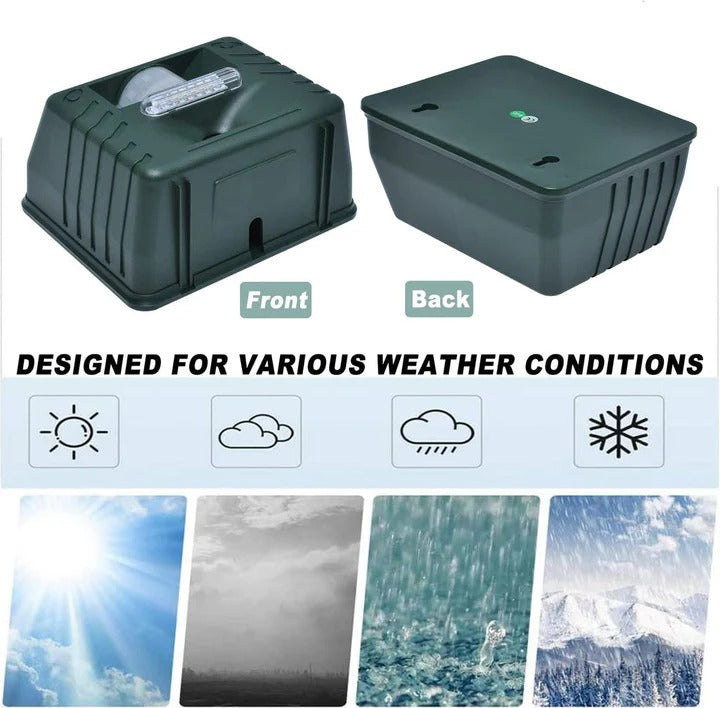 Skorter | Ultrasonic Bird Deterrent – Solar-Powered Outdoor Device for Woodpeckers