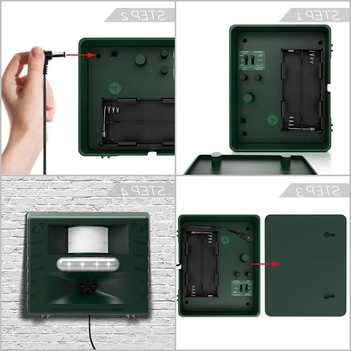 Skorter | Ultrasonic Bird Deterrent – Solar-Powered Outdoor Device for Woodpeckers