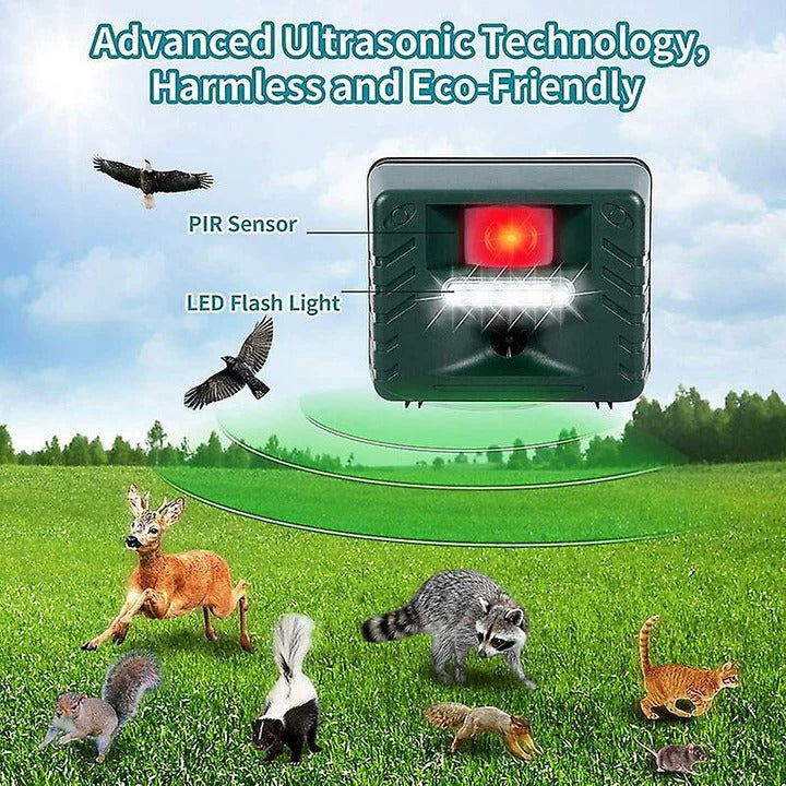 Skorter | Ultrasonic Bird Deterrent – Solar-Powered Outdoor Device for Woodpeckers