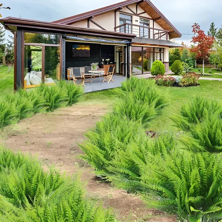 Skorter | Artificial Boston Fern – UV-Resistant Hanging Plant for Outdoor Décor