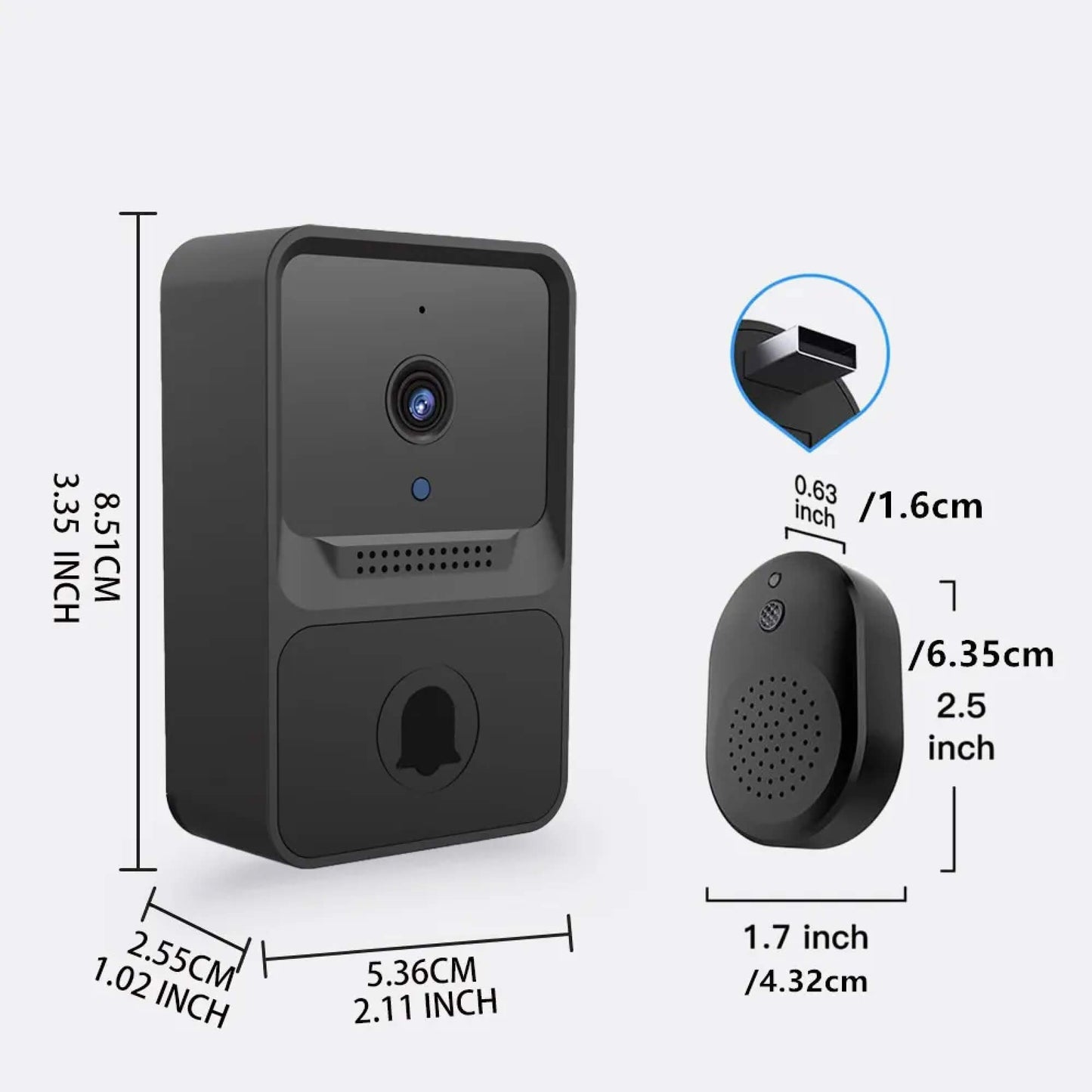 Skorter | Door Bells Wireless Chime With Top Rated Camera Microphone Speaker