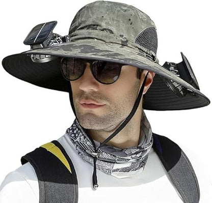 Skorter | Lightweight Breathable Cooling Sun Hat for Men with Dual Fan & Solar Power