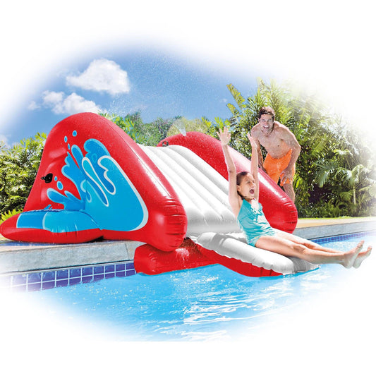 Kool Splash Inflatable Water Slide Center w/ Sprayer, Red