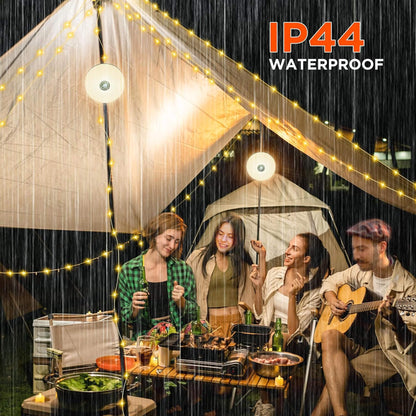 Skorter | 4 in 1 Camp Light – Portable Camping Lantern, String Lights with 8 Lighting Modes, Rechargeable Power Bank for Outdoor Adventures