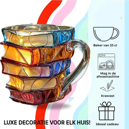 Skorter | BookCup 3D Mug – Hand-Painted Literature Mug in Book Shape