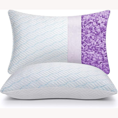 Skorter | Cooling Memory Foam Pillow - Adjustable and Customizable with Washable Bamboo Cover
