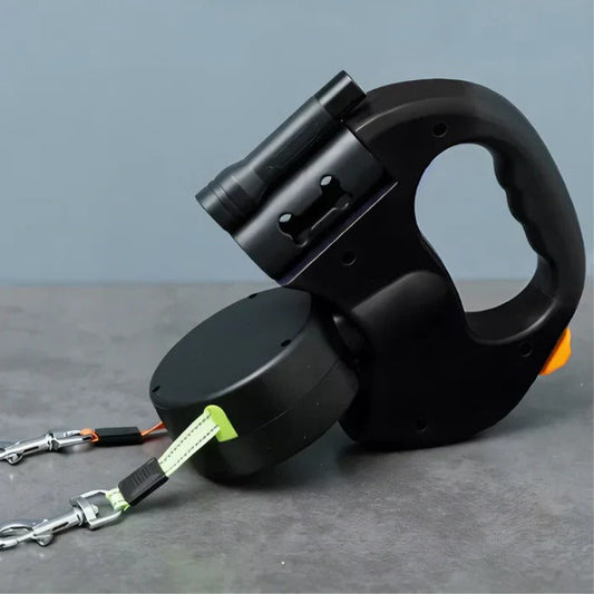Skorter | TangleFree Dual Dog Leash with LED Light & 360° Swivel