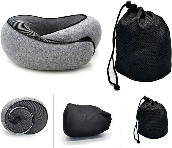 Skorter | Snail Style Memory Foam, Travel Curved Neck Pillow