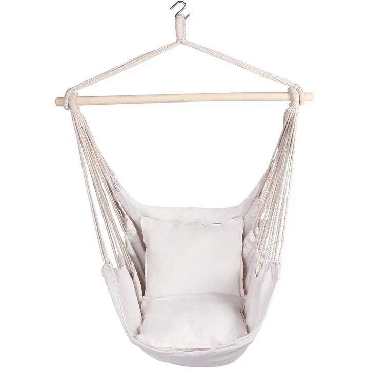 Skorter | Comfortable Hanging Chair with Soft Cushions - Indoor/Outdoor Hanging Swing for Relaxation and Leisure - Durable Cotton Fabric, including Hanging Material