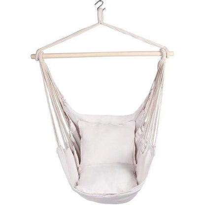 Skorter | Comfortable Hanging Chair with Soft Cushions - Indoor/Outdoor Hanging Swing for Relaxation and Leisure - Durable Cotton Fabric, including Hanging Material