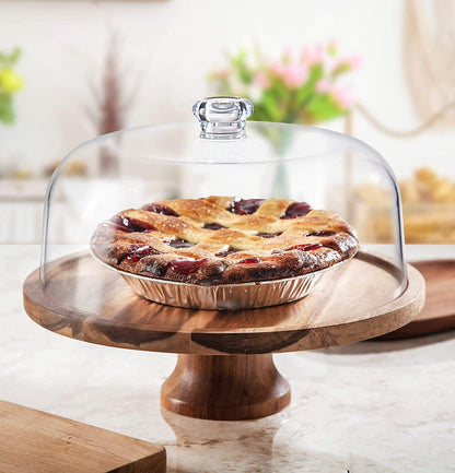Skorter | Cake Stand Cake Plate Serving Platter, Acacia Wood