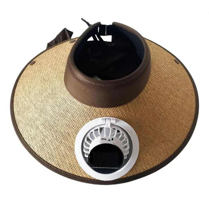 Skorter | Wide Brim Sun Hat with Solar Powered Fan