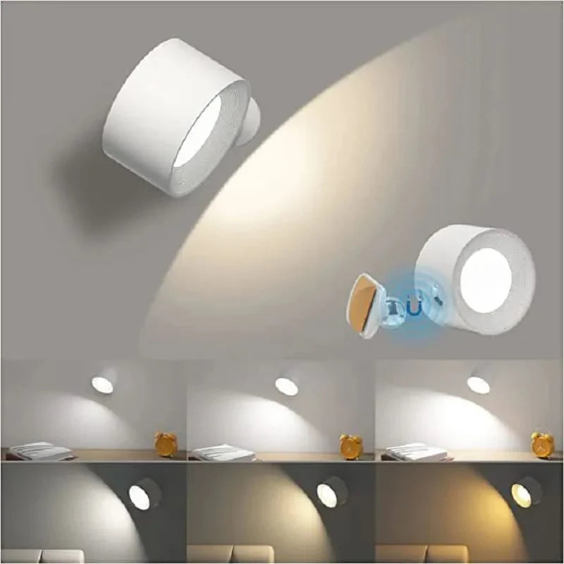 Skorter | 360° Wall Lamp – Wireless, USB rechargeable & 3 brightness levels for flexible lighting