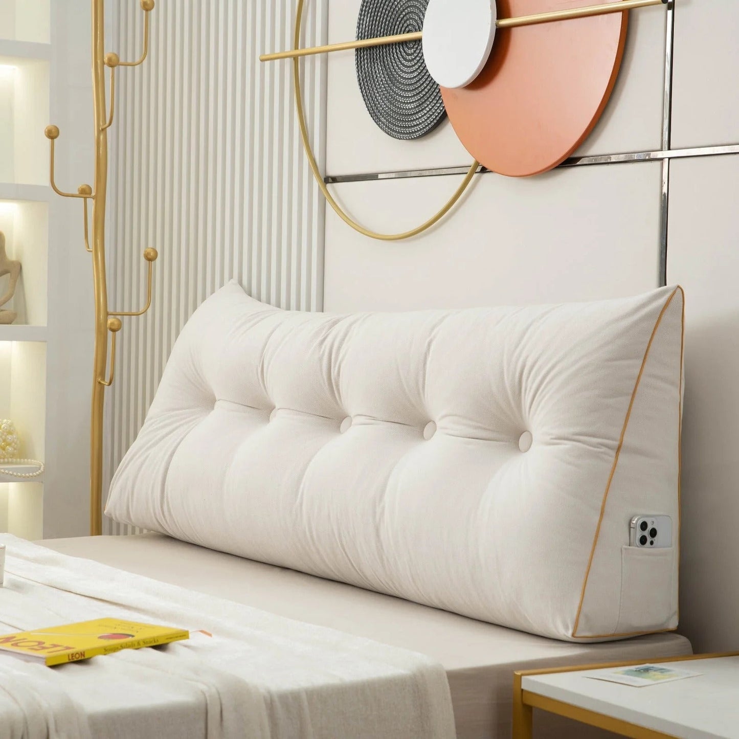 Skorter | Ergonomic Wedge Pillow | Back & Neck Support with Removable Cover for Bed & Sofa Relaxation