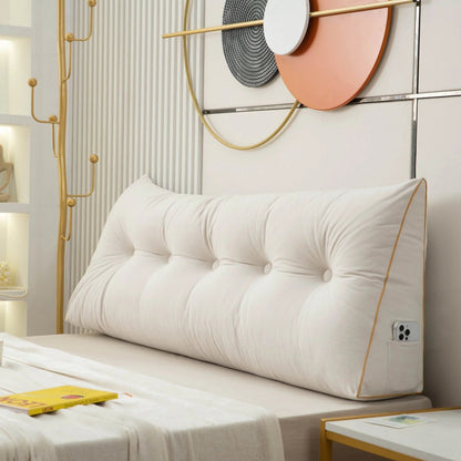 Skorter | Ergonomic Wedge Pillow | Back & Neck Support with Removable Cover for Bed & Sofa Relaxation