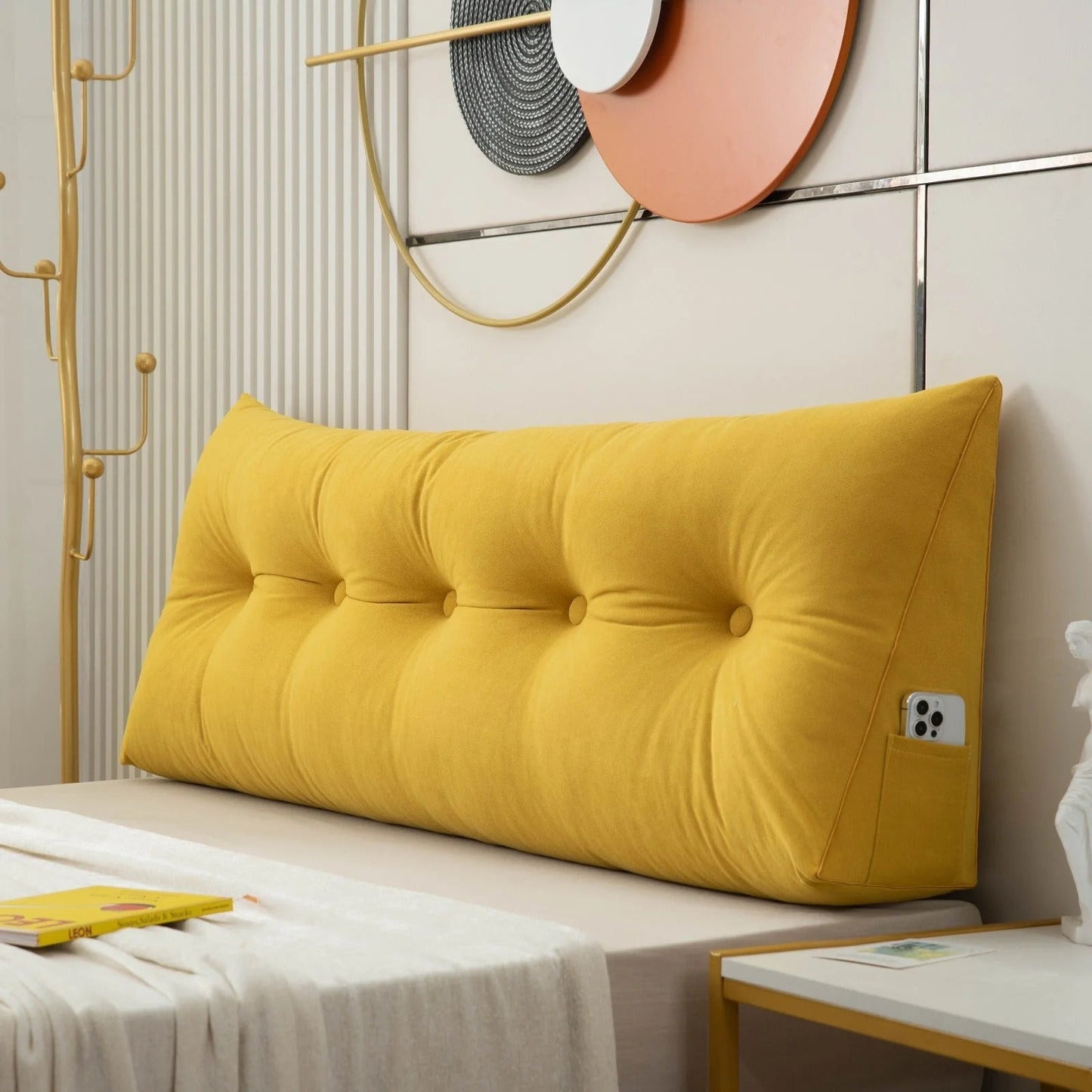 Skorter | Ergonomic Wedge Pillow | Back & Neck Support with Removable Cover for Bed & Sofa Relaxation