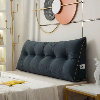 Skorter | Ergonomic Wedge Pillow | Back & Neck Support with Removable Cover for Bed & Sofa Relaxation