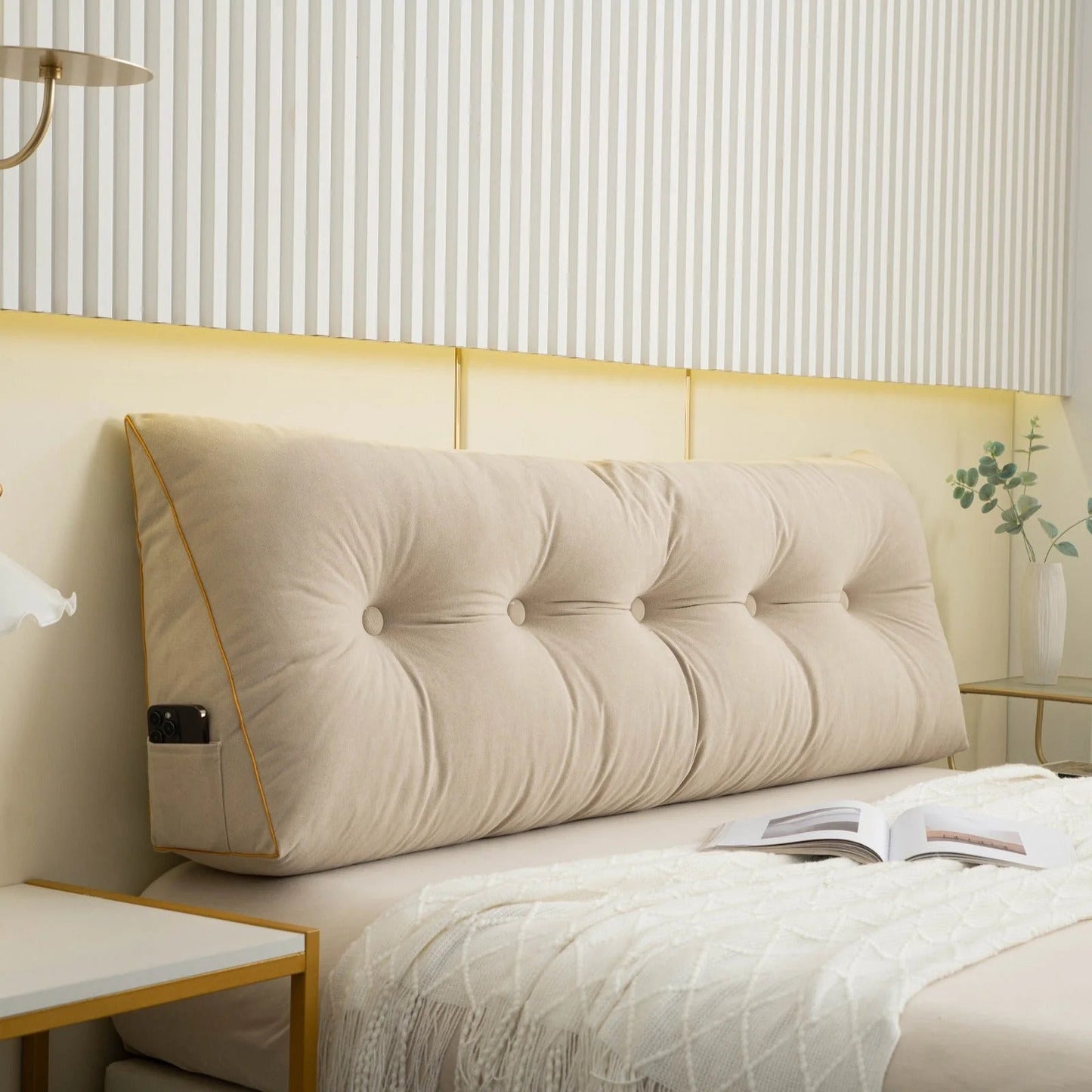 Skorter | Ergonomic Wedge Pillow | Back & Neck Support with Removable Cover for Bed & Sofa Relaxation