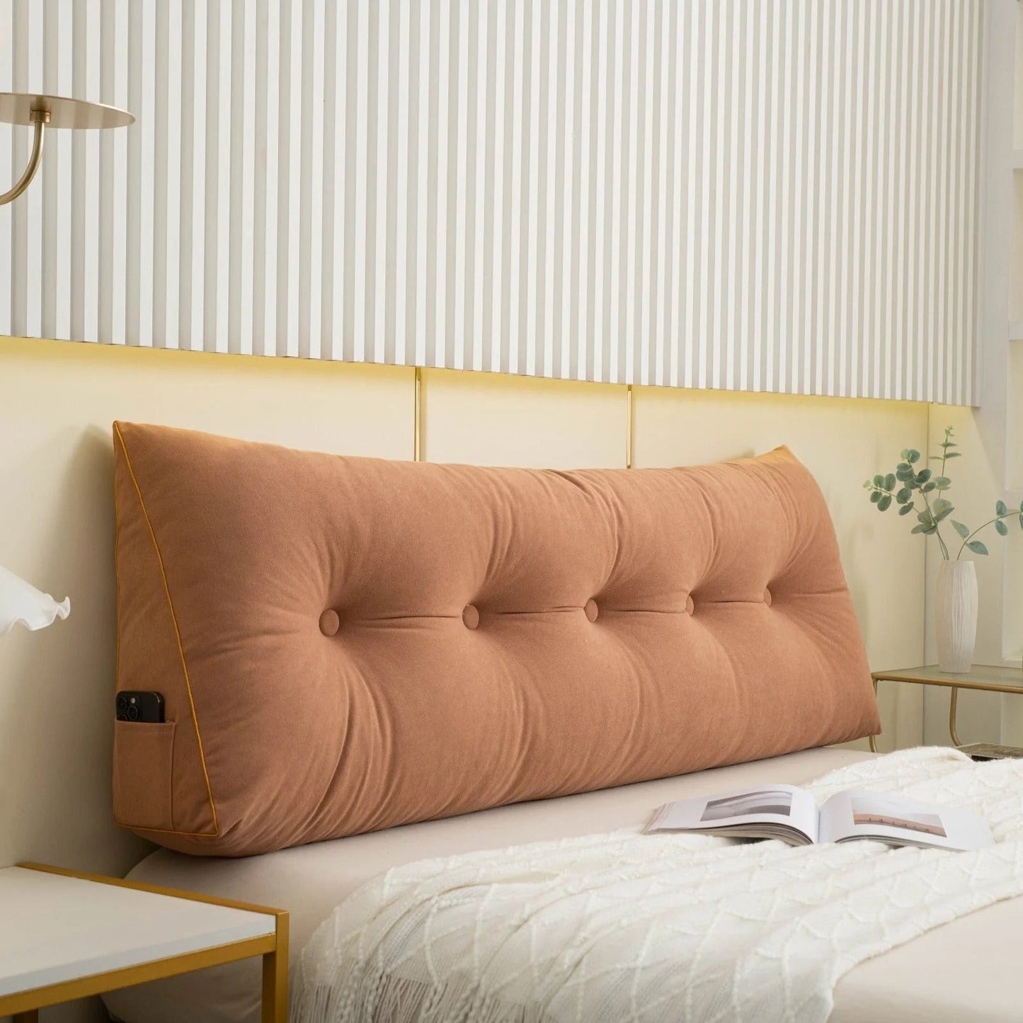 Skorter | Ergonomic Wedge Pillow | Back & Neck Support with Removable Cover for Bed & Sofa Relaxation