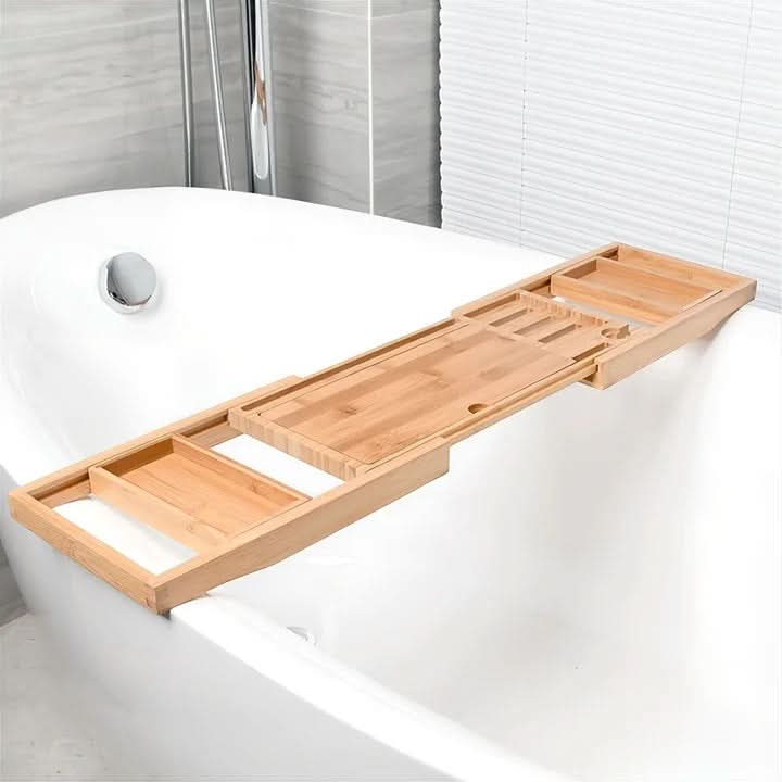 Skorter | BambooBliss – extendable bath caddy