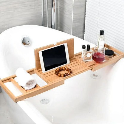 Skorter | BambooBliss – extendable bath caddy
