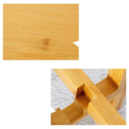 Skorter | BambooElevate Plant Stand made of bamboo wood | Adjustable & Stable | Perfect for indoors