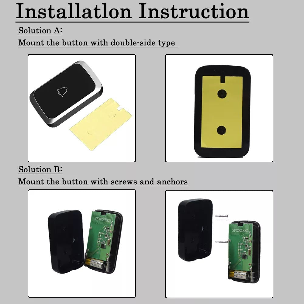 Skorter | Wireless Waterproof Doorbell with LED Flash – Easy Installation, Adjustable Volume & 36 Chimes