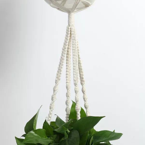 Skorter | 4-piece handmade Boho macrame plant hanger set