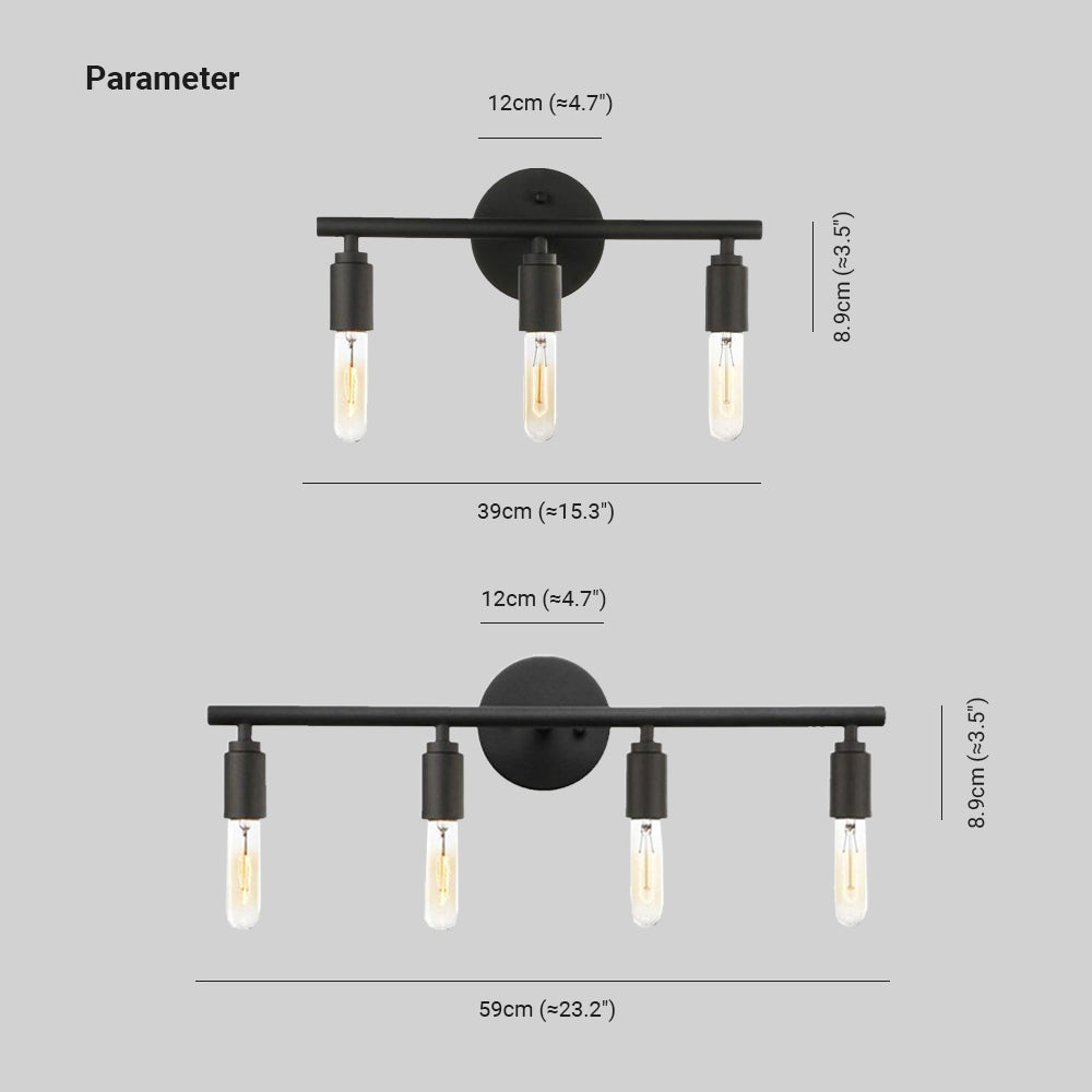 Skorter | Modern LED Wall Lamp Black for Bathroom