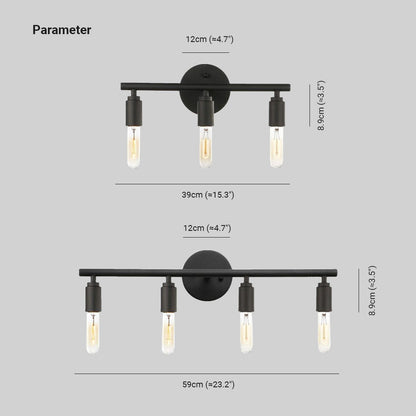 Skorter | Modern LED Wall Lamp Black for Bathroom