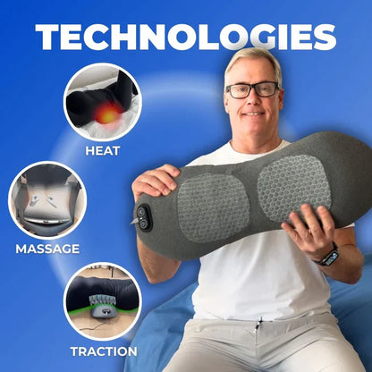Skorter | Back Pain Massager with Heat & Vibration, Spinal Support for Sciatica Relief, Lower Back Pain & Posture Correction – 3-in-1 Home Therapy